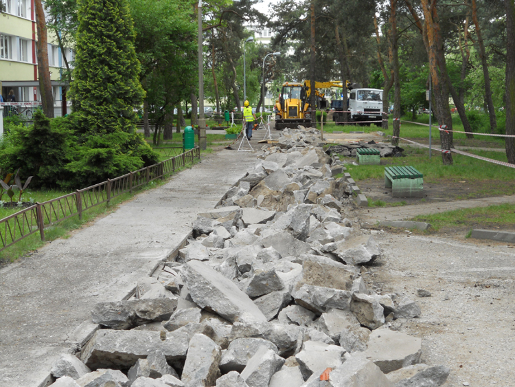 Plac budowy przed „siódemką” i „ósemką”