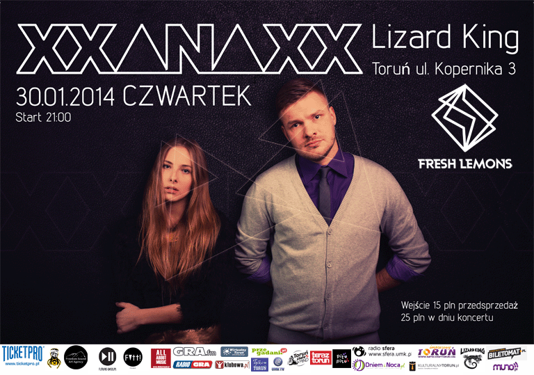 XX▲N▲XX x Fresh Lemons – koncert w klubie Lizard King