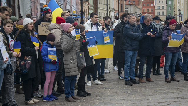 Toruń solidarny z Ukrainą