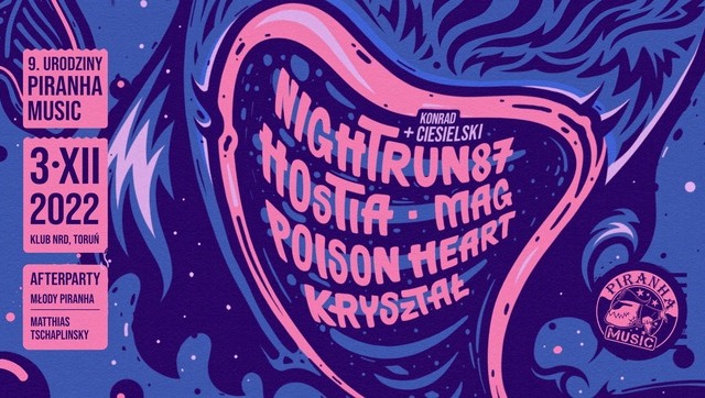 Nightrun87, Hostia, Mag, Poison Heart i Kryształ w NRD – 9. urodziny Piranha Music